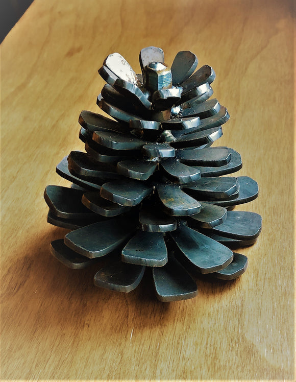 Steel Pinecone Fire Pit Ornament