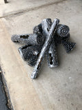 Steel Pinecone Fire Pit Ornament