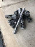 Steel Pinecone Fire Pit Ornament 3" Tall